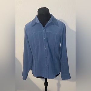 Talbots Petites Women's Long Sleeve Button Down Blouse Size small petite stretch